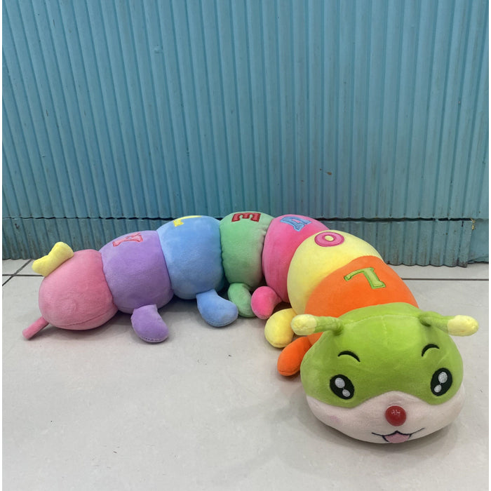 Colorful Caterpillar Soft Toy Plush Pillow for Kids , Long Hugging Cushion Stuffed Animal Toy for Baby Boys & Girls - Multicolor Cuddly Birthday Gift