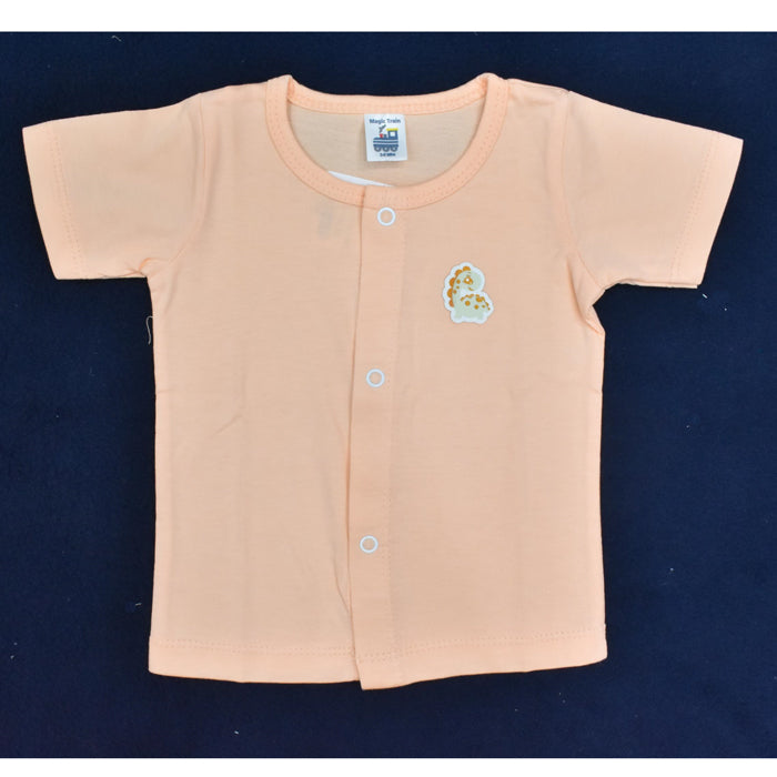 Plain Hosiery Half Sleeves Jhabla for kids - 100% Cotton Soft & Breathable Infant Top.