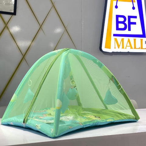 New Born Baby Bedding Play Gym Mattress with Net - Zoo City Pattern