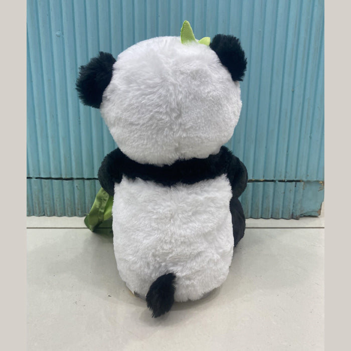 Plush Musical Stuffed Spongy Panda Teddy Bear Soft Toy with Battery Operated for Girls & Boys Black & White