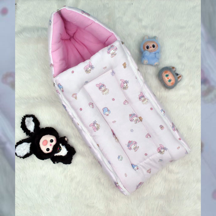 Sleeping Bag 3 in 1 for Baby Girls & Baby Boys for Usage of Bed cum Baby Wrapper / Oddhna cum Blanket in Soft Cotton.
