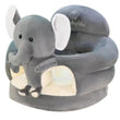 Baby Sit Up Chair, Cute Cartoon Grey Elephant Infant Sit Up Chair Plush Sofa