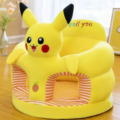 Baby Sit Up Chair, Cute Cartoon in Yellow Color for Infant Sit Up Chair Plush Sofa