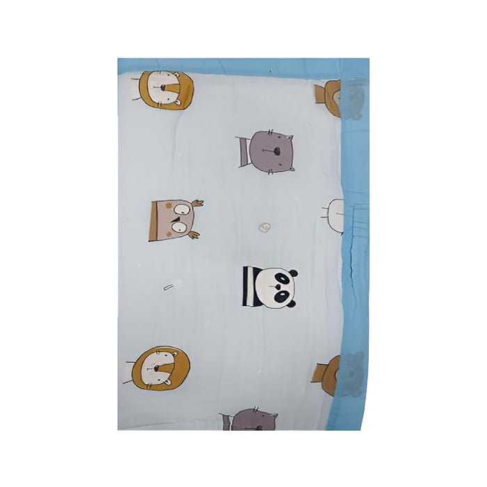 Muslin Baby Blanket – Animal Faces Print with 6 Layers - Super Soft, Breathable & All Seasons Multipurpose Blanket for Newborn.