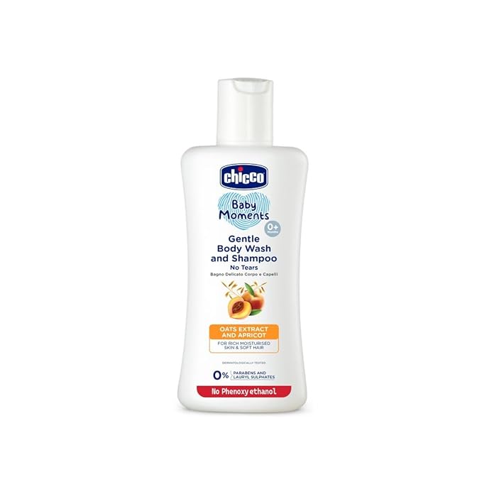 Chicco Baby Moments Gentle Body Wash And Shampoo For Rich Moisturised Skin & Soft Hair