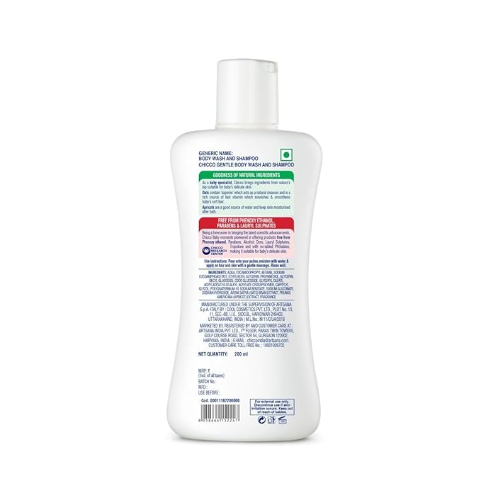 Chicco Baby Moments Gentle Body Wash And Shampoo For Rich Moisturised Skin & Soft Hair