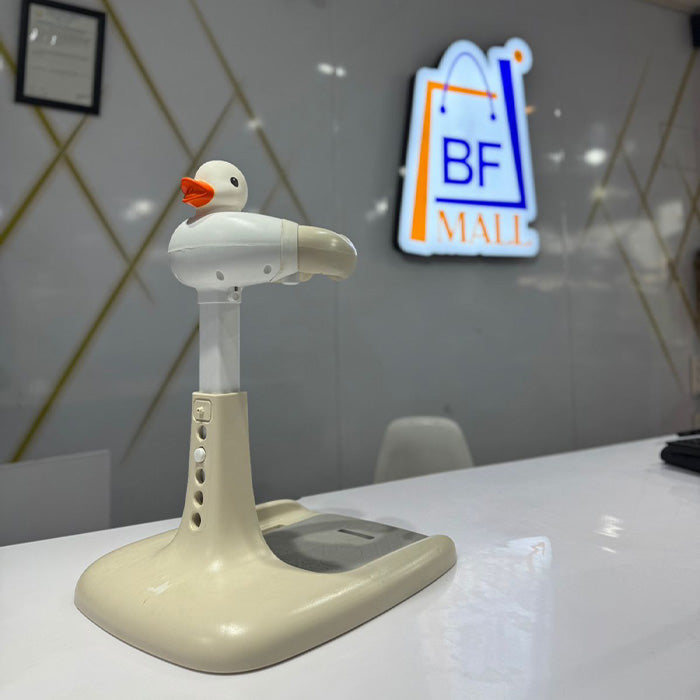 Adjustable Duck Design Baby Shower Bath Stand for 6–24 Months – Anti-Slip Baby Bath Support, Spine Protector, Foldable Portable Standing Bath Stand for Infant Toddlers.