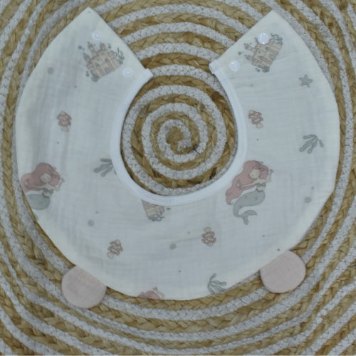 Baby Bibs Muslin 100% Cartoon Print Feeding Bibs for Infants, Soft, Gentle, Washable & Reusable, Comfortable for Newborns & Toddlers.