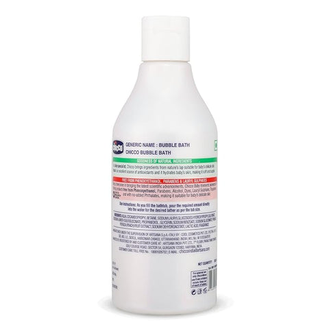 Chicco Baby Moments Bubble Bath, 300ml with Peach extracts | No Tears Formula - Hydrated Skin - Dermatologically Tested - Parabens & Phenoxyethanol Free