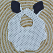 Baby Bib with Bunny Ears - Soft & Adjustable Cotton Bib for Newborns, Infants, & Toddlers