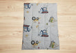 Baby Cotton Crush Muslin Godadi with Construction Vehicle Design Pattern