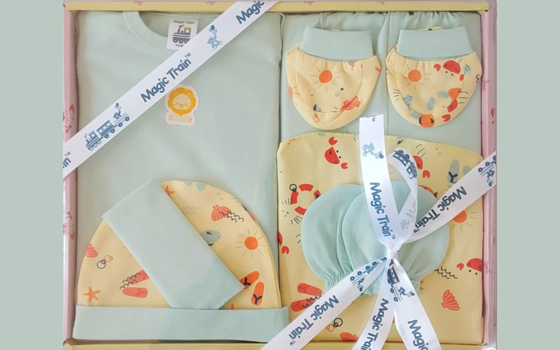 Magic Train New Born Baby Gift Set ( 7 Pcs )