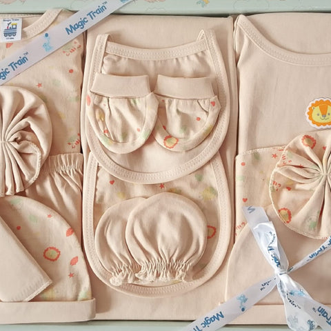 Magic Train New Born Baby Gift Set ( 14 Pcs ) - Cream