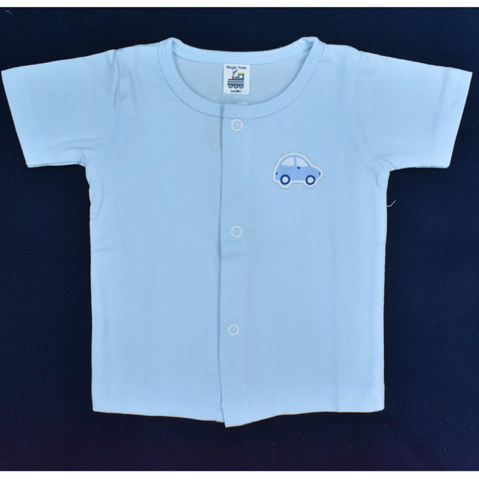 Plain Hosiery Half Sleeves Jhabla for kids - 100% Cotton Soft & Breathable Infant Top.