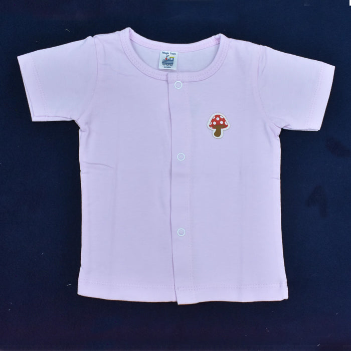 Plain Hosiery Half Sleeves Jhabla for Baby Boys - 100% Cotton Soft & Breathable Infant Top.