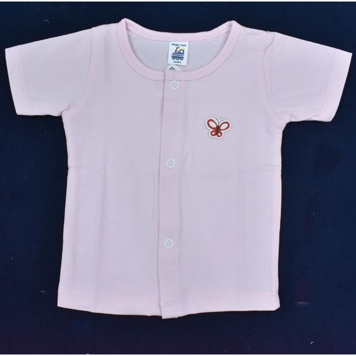 Plain Hosiery Half Sleeves Jhabla for Baby Boys - 100% Cotton Soft & Breathable Infant Top.