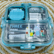Kids Lunch Box with 3 Compartment Inner Steel, 1 Small Container & 1 Spoon Leakproof BPA Free Heating & Water Insulation