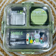 Kids Lunch Box with 3 Compartment Inner Steel, 1 Small Container & 1 Spoon Leakproof BPA Free Heating & Water Insulation