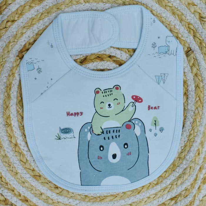 Mami Baby New Born Cotton Bibs with Velcro on Neck