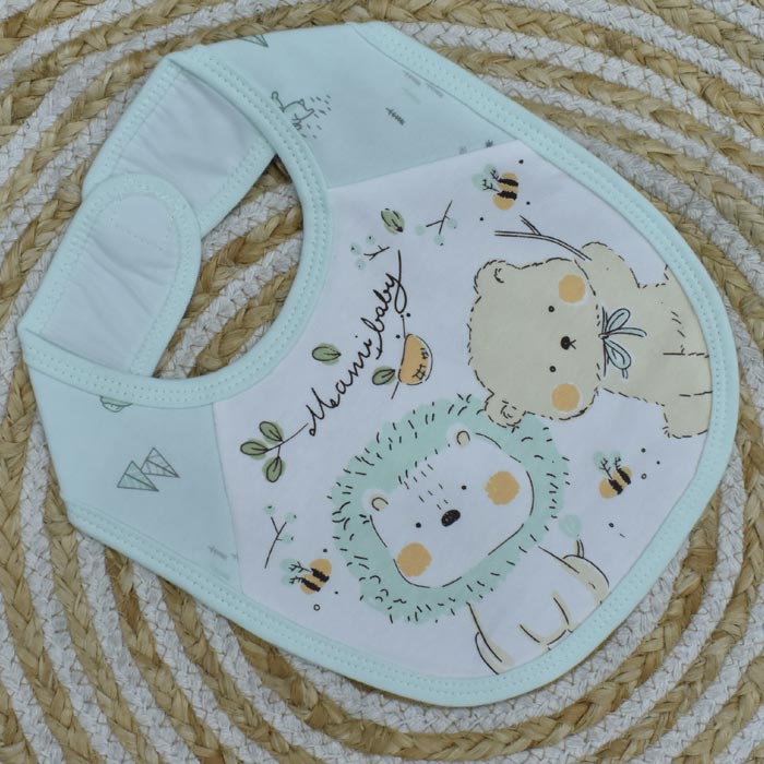 Mami Baby New Born Cotton Bibs with Velcro on Neck