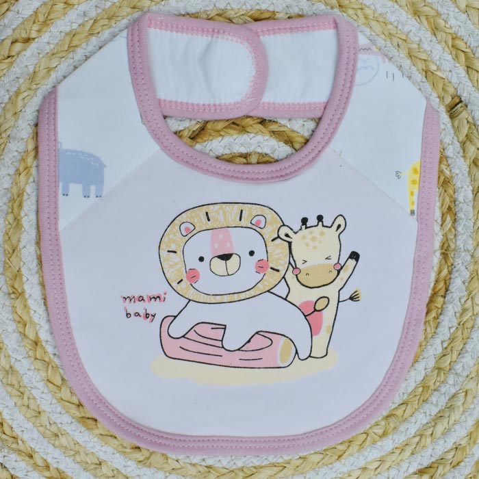 Mami Baby New Born Cotton Bibs with Velcro on Neck