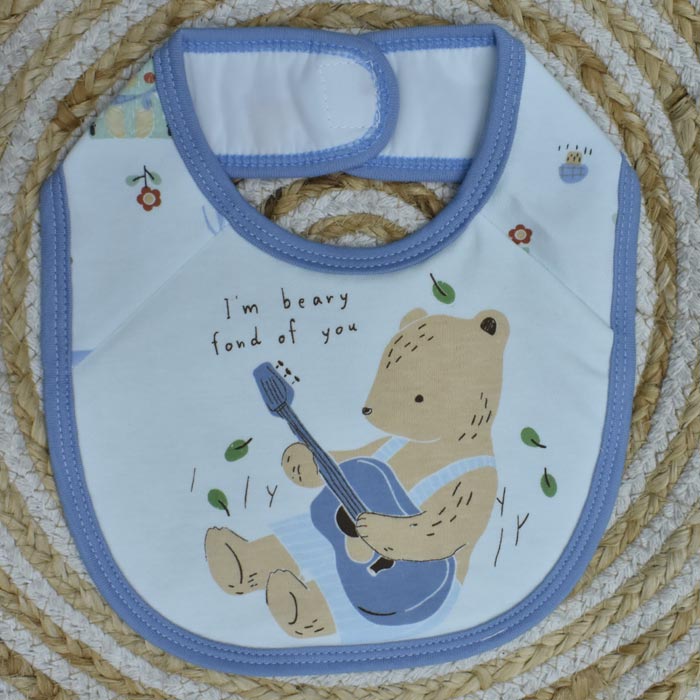 Mami Baby New Born Cotton Bibs with Velcro on Neck