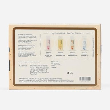 Mothercare Gift Set for Babies | Baby Gift Box (Pack of 4) | Bath Milk, Lotion, Shampoo 300ml Each & Powder 125g