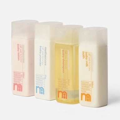 Mothercare Gift Set for Babies | Baby Gift Box (Pack of 4) | Bath Milk, Lotion, Shampoo 300ml Each & Powder 125g