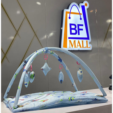 New Born Baby Bedding Play Gym Mattress with Net (Mouse Print)