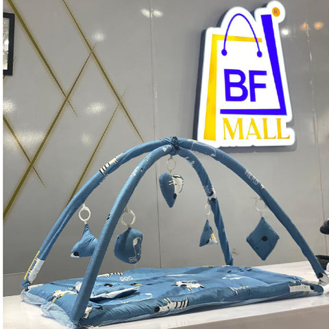 New Born Baby Bedding Play Gym Mattress with Net ( Animal Print)