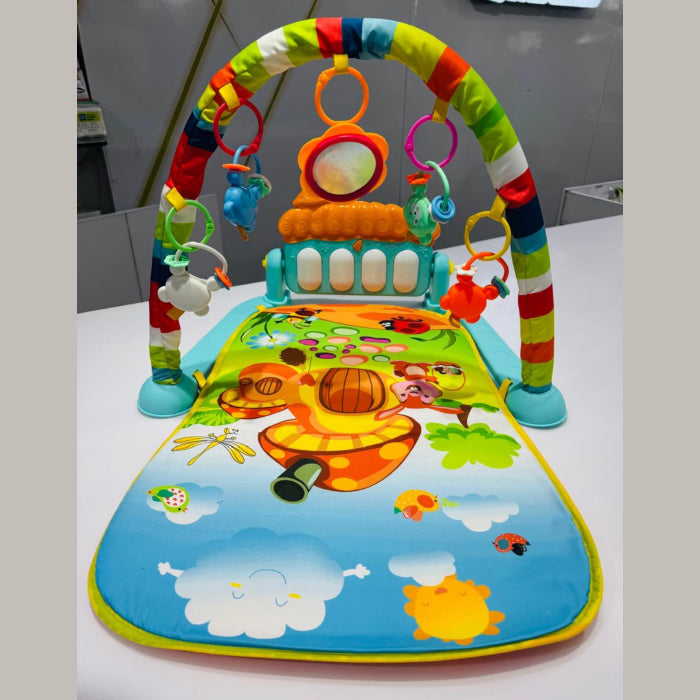 BF Mall's Piano Gym for Babies Multi-Functional Activity & Learning Playmat with Lights, Music & Hanging Toys for Newborn Toddler Infants.