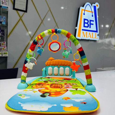 BF Mall's Piano Gym for Babies Multi-Functional Activity & Learning Playmat with Lights, Music & Hanging Toys for Newborn Toddler Infants.