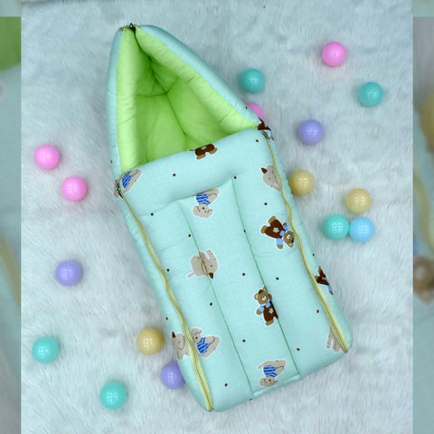 Soft Cotton Sleeping Bag 3 in 1 for Baby Girls & Baby Boys for Usage of Bed cum Baby Wrapper / Oddhna cum Blanket