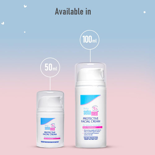 Sebamed Baby Protective Facial Cream - Vitamin E for Soft Skin - Ideal for salivary rashes - 50ml